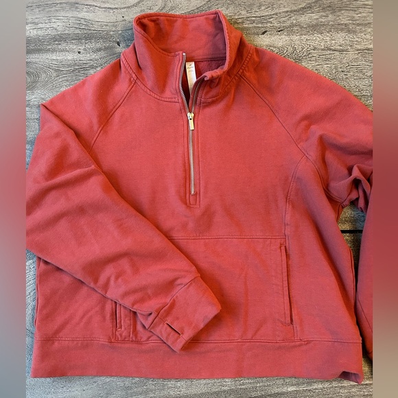 Glyder Women’s Daily Scuba Quarter Zip
Jacket in Brick Red - Picture 2 of 8
